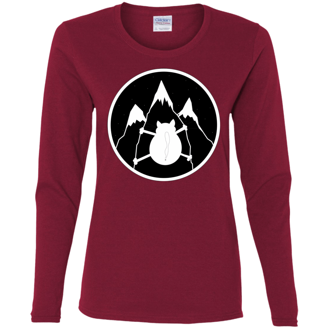 T-Shirts Cardinal / S Spider Cat Women's Long Sleeve T-Shirt