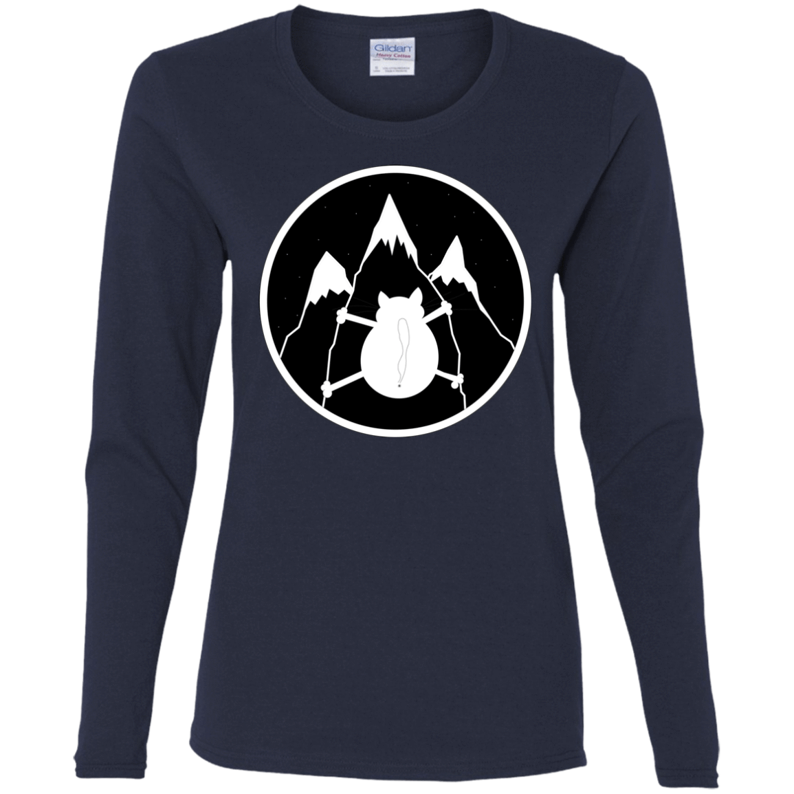 T-Shirts Navy / S Spider Cat Women's Long Sleeve T-Shirt