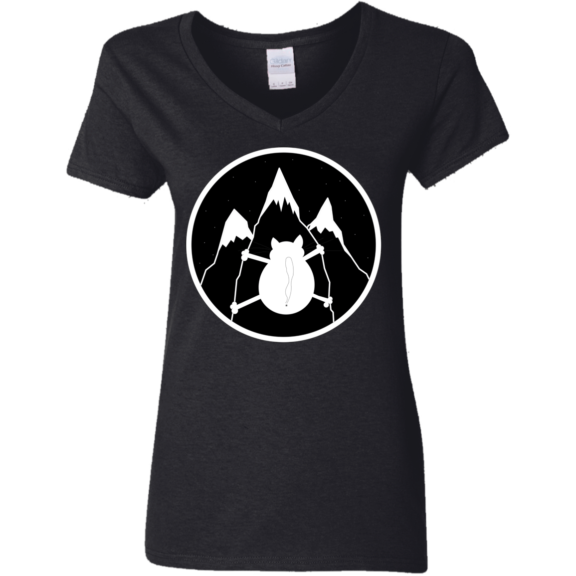 T-Shirts Black / S Spider Cat Women's V-Neck T-Shirt