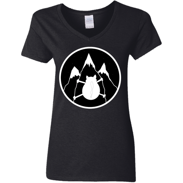 T-Shirts Black / S Spider Cat Women's V-Neck T-Shirt