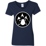 T-Shirts Navy / S Spider Cat Women's V-Neck T-Shirt