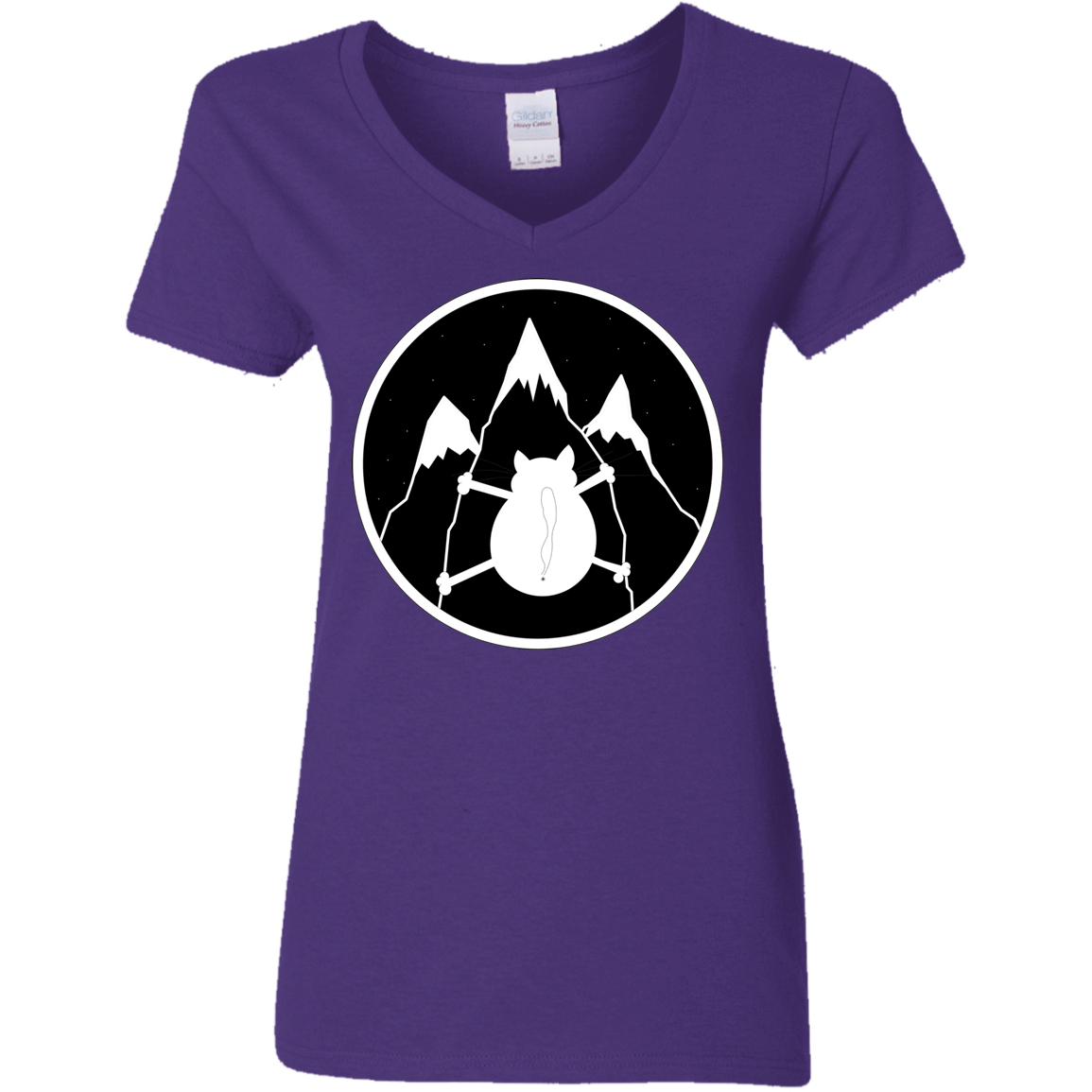 T-Shirts Purple / S Spider Cat Women's V-Neck T-Shirt