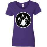 T-Shirts Purple / S Spider Cat Women's V-Neck T-Shirt