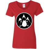 T-Shirts Red / S Spider Cat Women's V-Neck T-Shirt