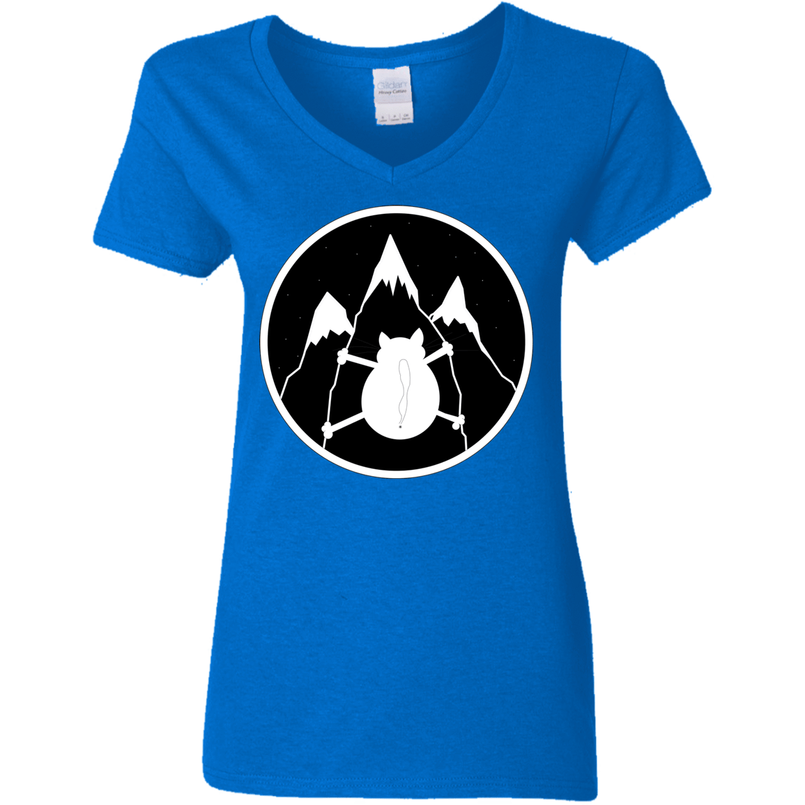 T-Shirts Royal / S Spider Cat Women's V-Neck T-Shirt