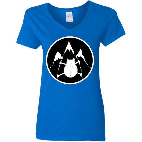 T-Shirts Royal / S Spider Cat Women's V-Neck T-Shirt