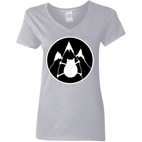 T-Shirts Sport Grey / S Spider Cat Women's V-Neck T-Shirt