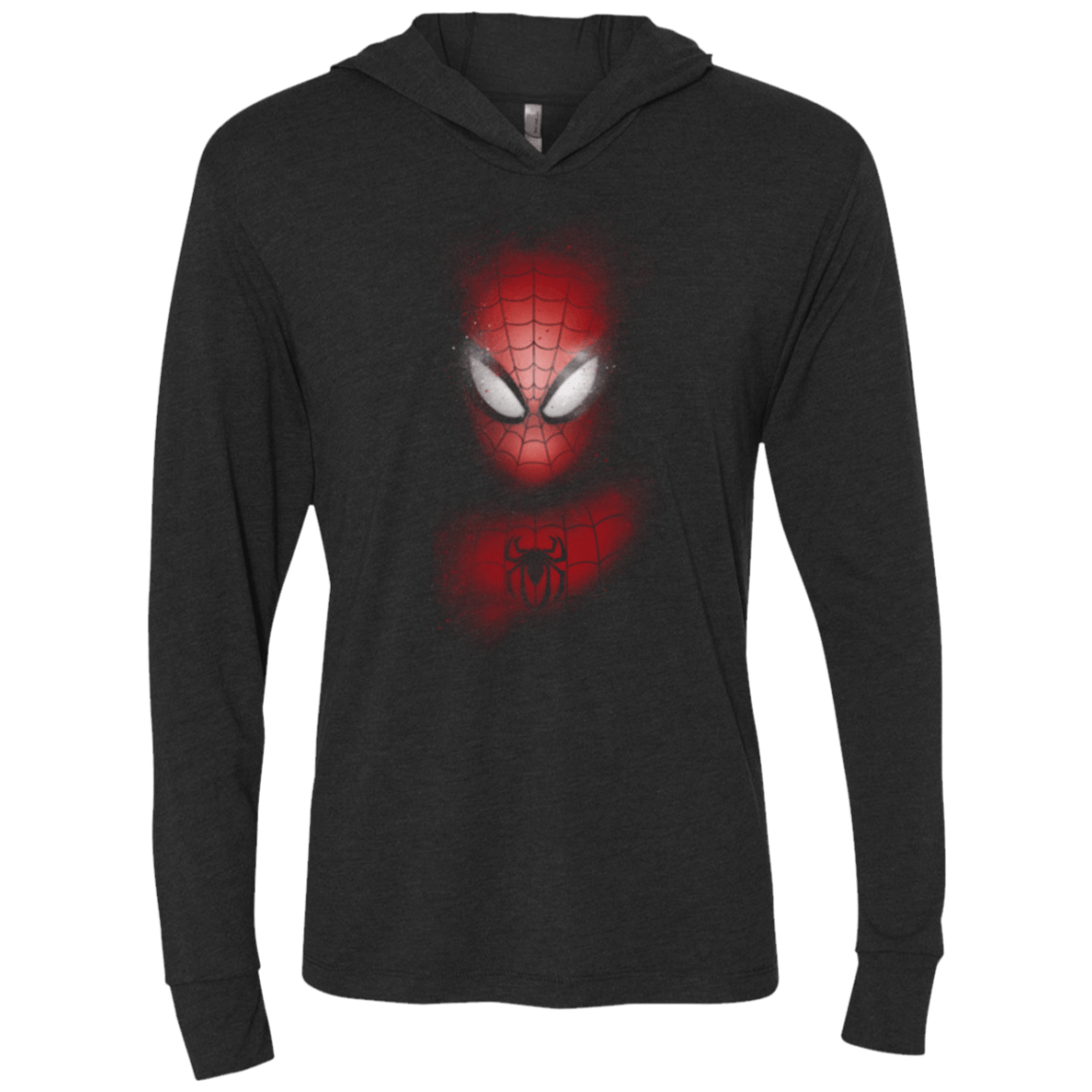 T-Shirts Vintage Black / X-Small Spider Graffiti Triblend Long Sleeve Hoodie Tee