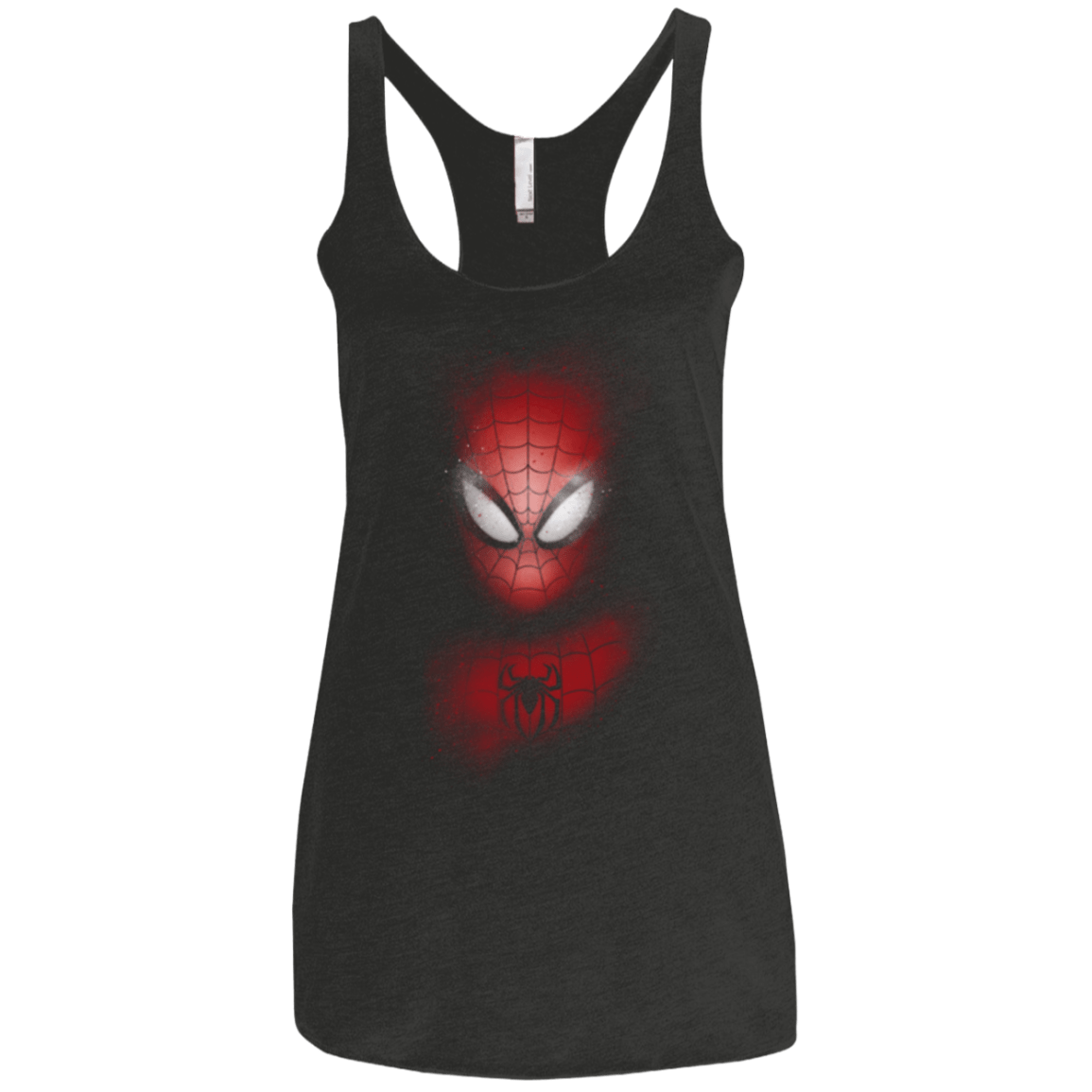 T-Shirts Vintage Black / X-Small Spider Graffiti Women's Triblend Racerback Tank