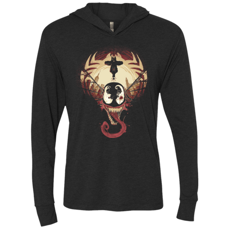 T-Shirts Vintage Black / X-Small Spider Nightmare Triblend Long Sleeve Hoodie Tee