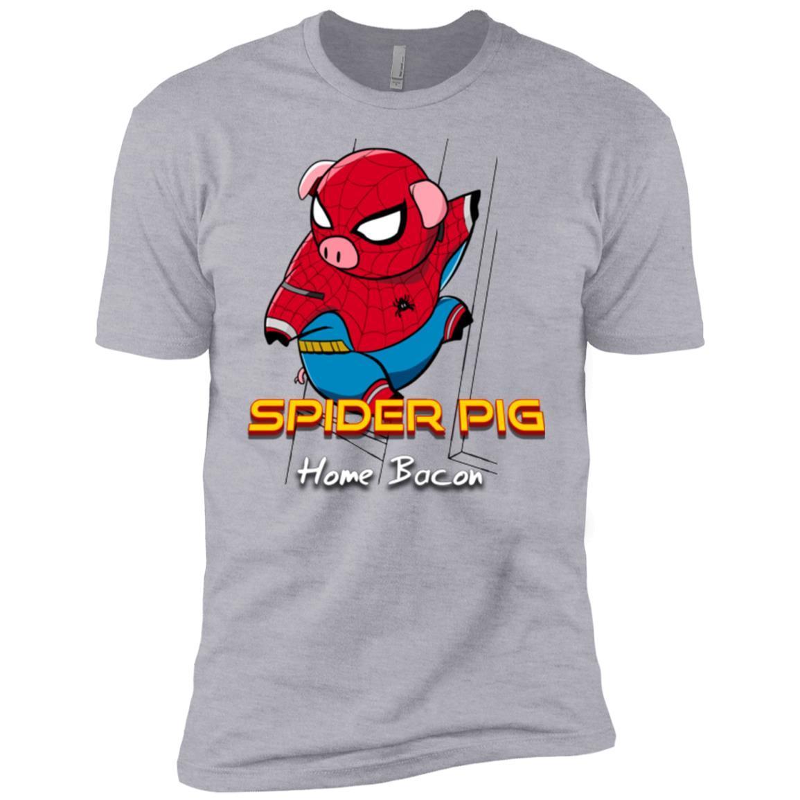 T-Shirts Heather Grey / YXS Spider Pig Build Line Boys Premium T-Shirt