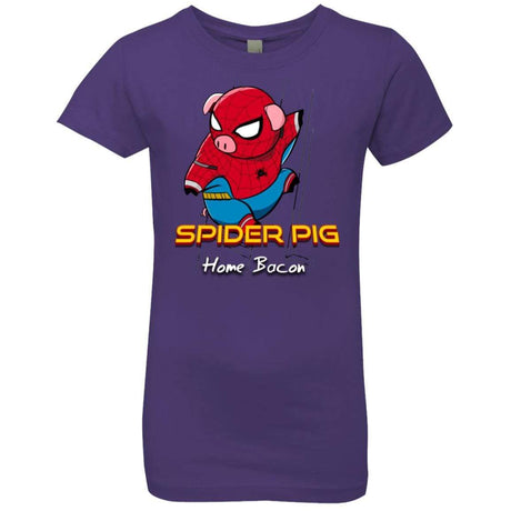 T-Shirts Purple Rush / YXS Spider Pig Build Line Girls Premium T-Shirt