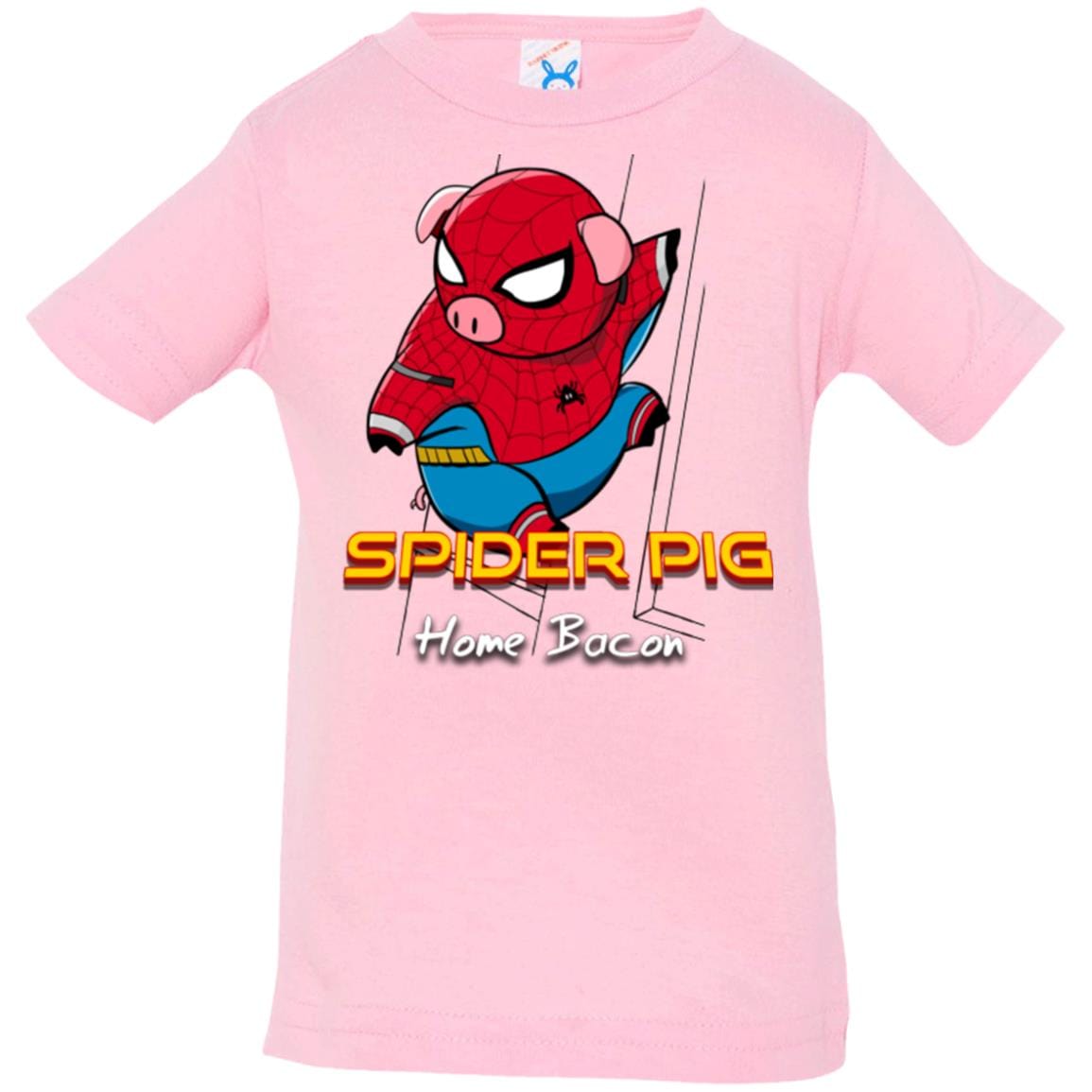 T-Shirts Pink / 6 Months Spider Pig Build Line Infant Premium T-Shirt