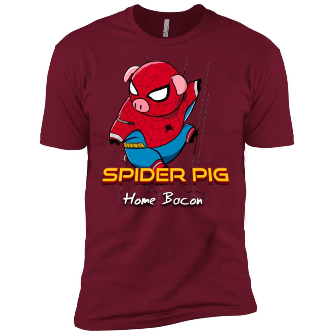 T-Shirts Cardinal / X-Small Spider Pig Build Line Men's Premium T-Shirt