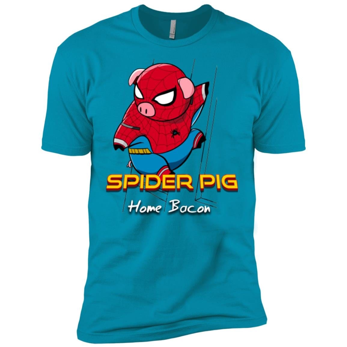 T-Shirts Turquoise / X-Small Spider Pig Build Line Men's Premium T-Shirt