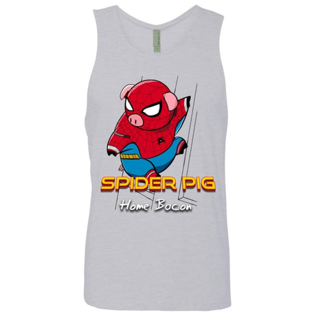 T-Shirts Heather Grey / Small Spider Pig Build Line Men's Premium Tank Top