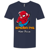 T-Shirts Midnight Navy / X-Small Spider Pig Build Line Men's Premium V-Neck