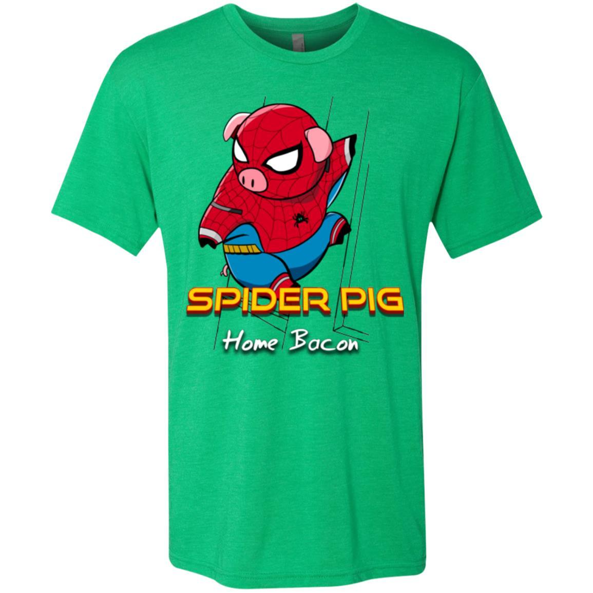 T-Shirts Envy / Small Spider Pig Build Line Men's Triblend T-Shirt