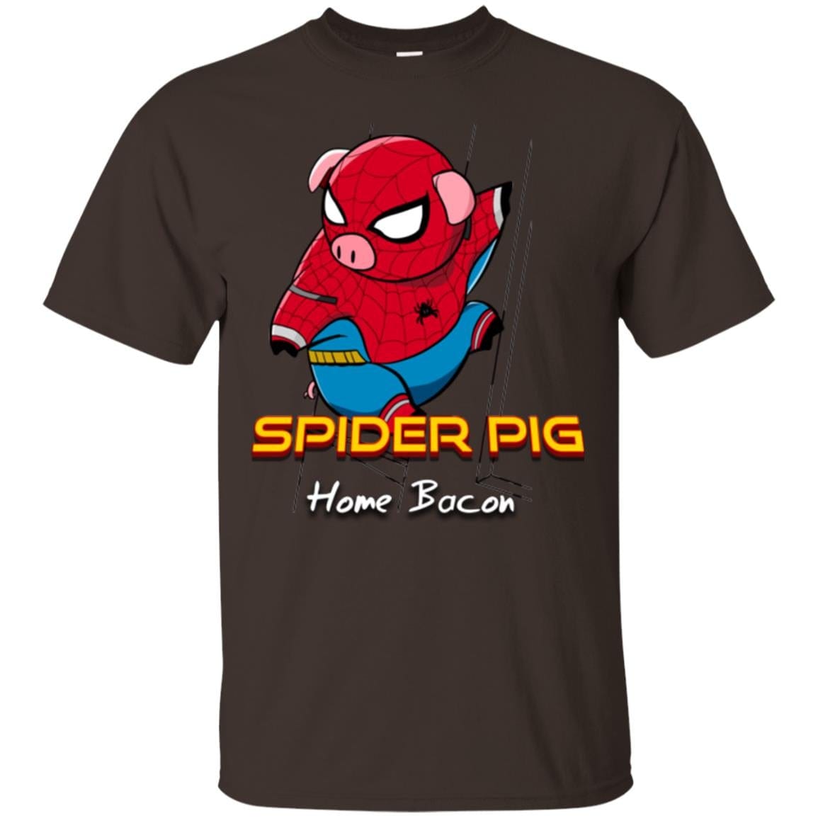 T-Shirts Dark Chocolate / Small Spider Pig Build Line T-Shirt