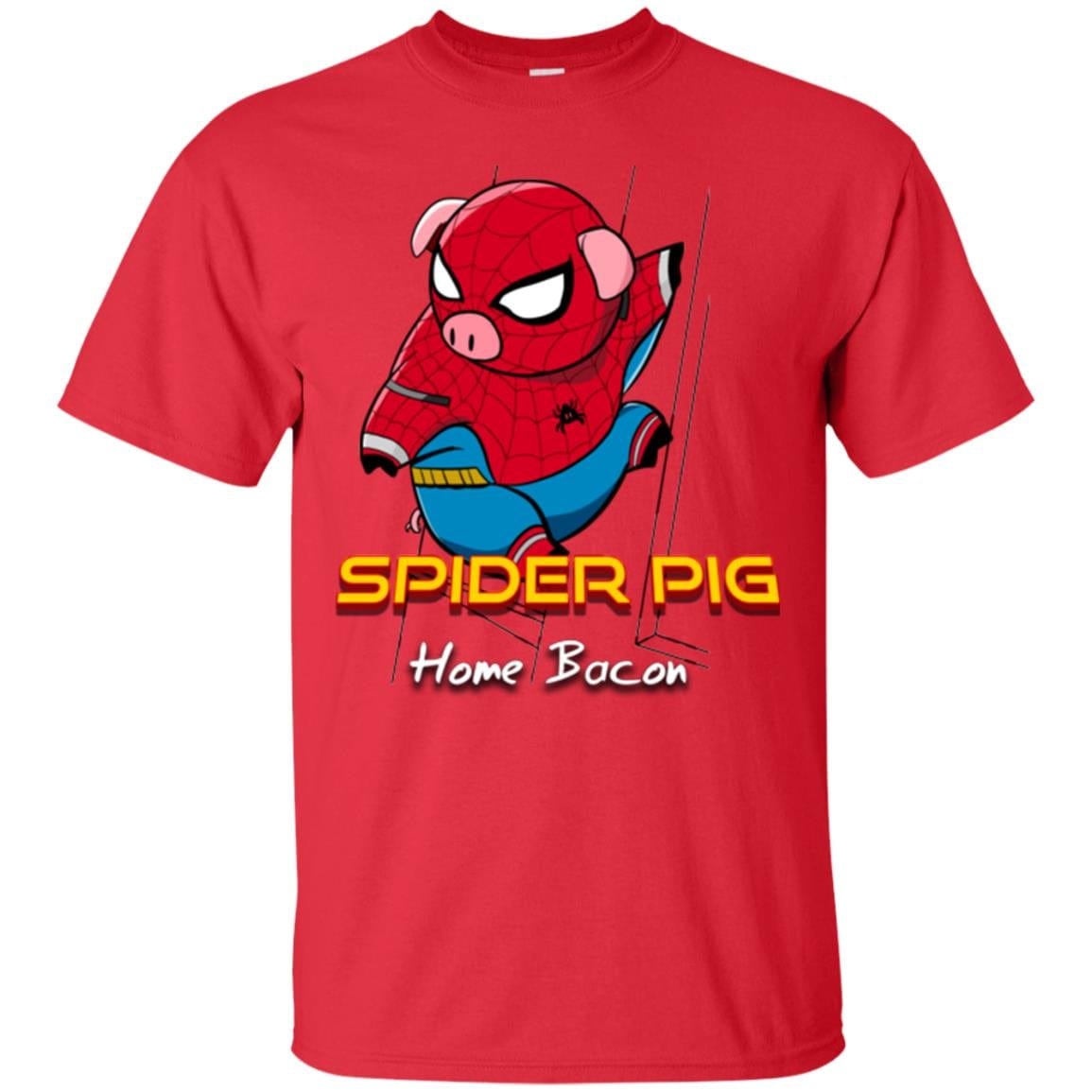 T-Shirts Red / Small Spider Pig Build Line T-Shirt
