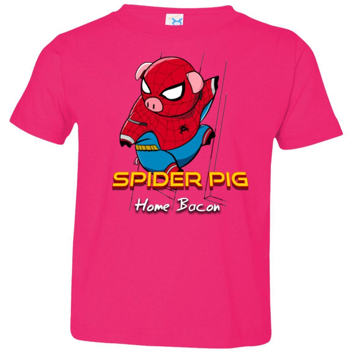 T-Shirts Hot Pink / 2T Spider Pig Build Line Toddler Premium T-Shirt