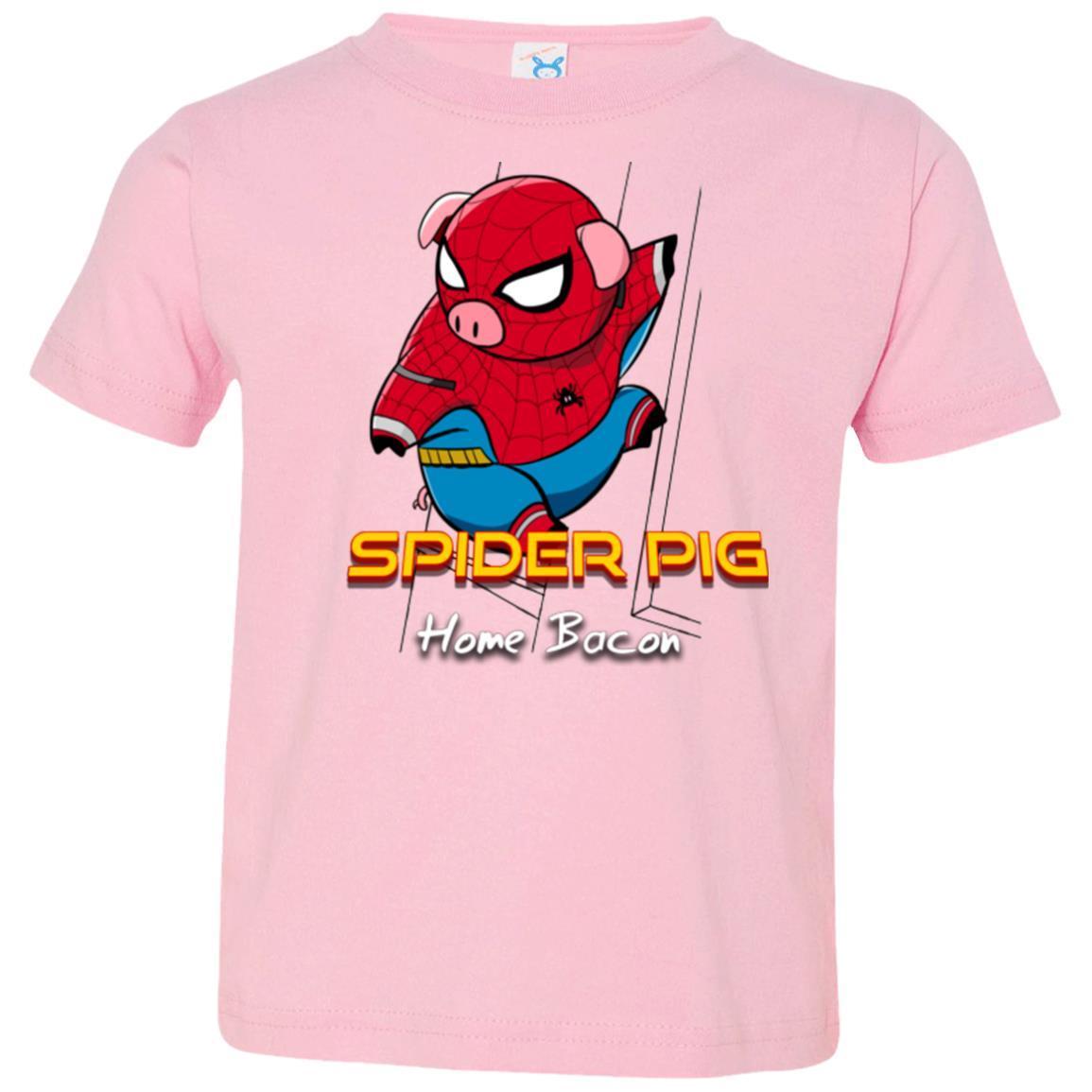 T-Shirts Pink / 2T Spider Pig Build Line Toddler Premium T-Shirt