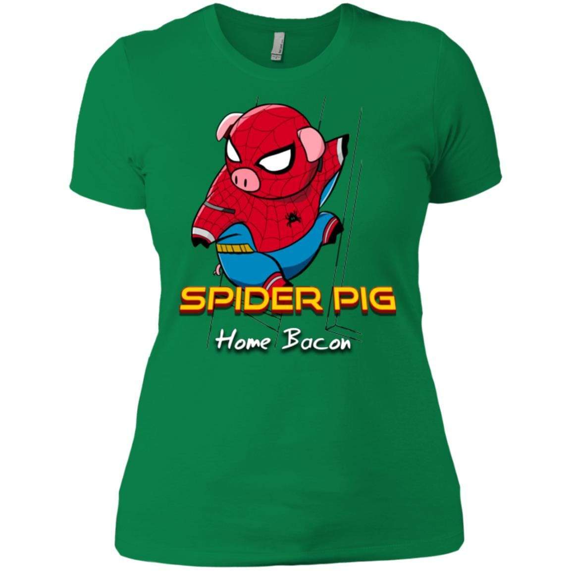 T-Shirts Kelly Green / X-Small Spider Pig Build Line Women's Premium T-Shirt