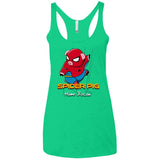 T-Shirts Envy / X-Small Spider Pig Build Line Women's Triblend Racerback Tank
