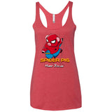 T-Shirts Vintage Red / X-Small Spider Pig Build Line Women's Triblend Racerback Tank
