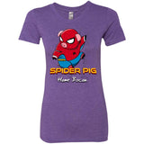T-Shirts Purple Rush / Small Spider Pig Build Line Women's Triblend T-Shirt