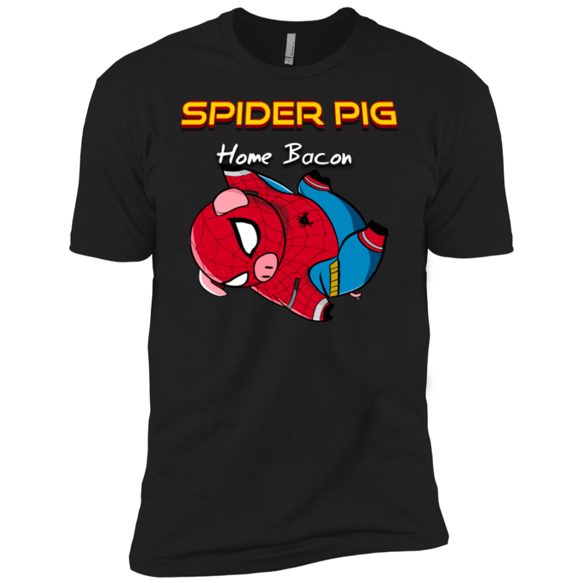 T-Shirts Black / YXS Spider Pig Hanging Boys Premium T-Shirt