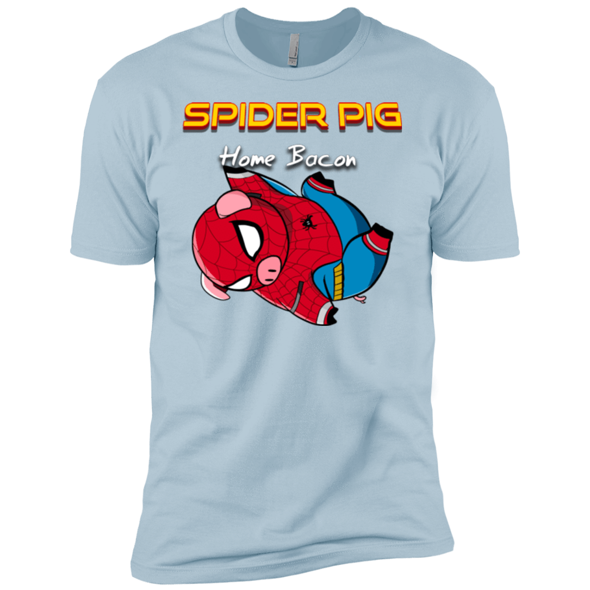 T-Shirts Light Blue / YXS Spider Pig Hanging Boys Premium T-Shirt