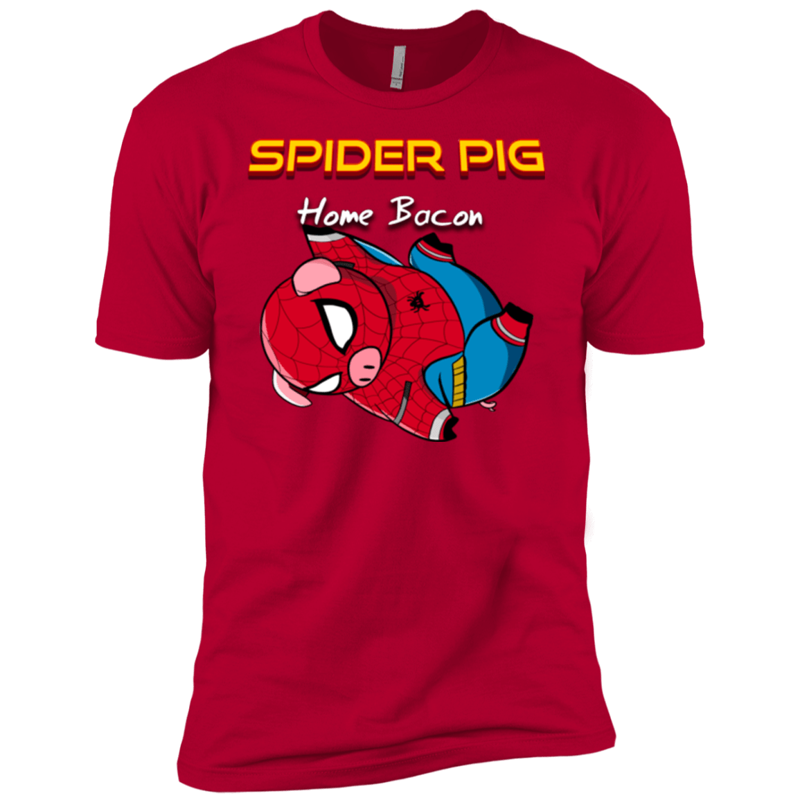 T-Shirts Red / YXS Spider Pig Hanging Boys Premium T-Shirt