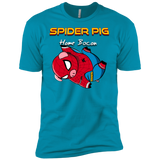 T-Shirts Turquoise / YXS Spider Pig Hanging Boys Premium T-Shirt