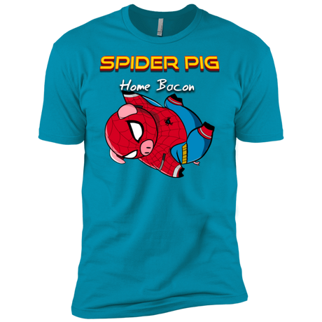 T-Shirts Turquoise / YXS Spider Pig Hanging Boys Premium T-Shirt