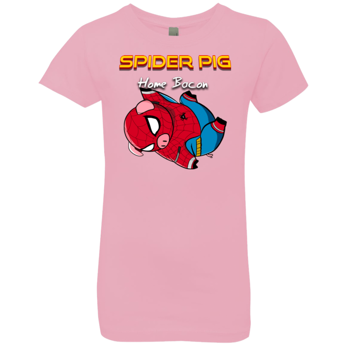 T-Shirts Light Pink / YXS Spider Pig Hanging Girls Premium T-Shirt