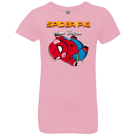 T-Shirts Light Pink / YXS Spider Pig Hanging Girls Premium T-Shirt