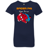 T-Shirts Midnight Navy / YXS Spider Pig Hanging Girls Premium T-Shirt