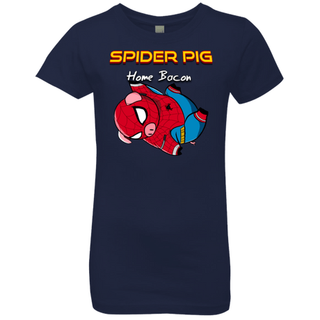 T-Shirts Midnight Navy / YXS Spider Pig Hanging Girls Premium T-Shirt