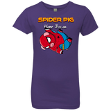 T-Shirts Purple Rush / YXS Spider Pig Hanging Girls Premium T-Shirt