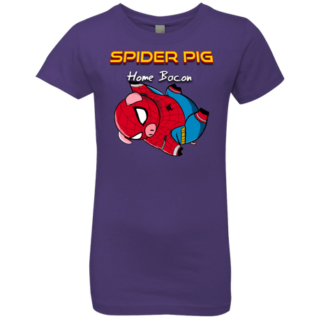 T-Shirts Purple Rush / YXS Spider Pig Hanging Girls Premium T-Shirt