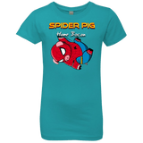 Spider Pig Hanging Girls Premium T-Shirt