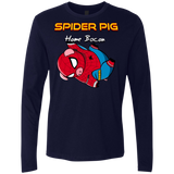 T-Shirts Midnight Navy / Small Spider Pig Hanging Men's Premium Long Sleeve