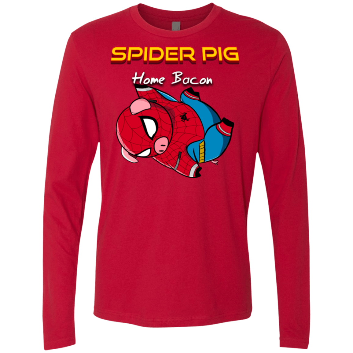 Spider Pig Hanging Men's Premium Long Sleeve