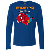 T-Shirts Royal / Small Spider Pig Hanging Men's Premium Long Sleeve
