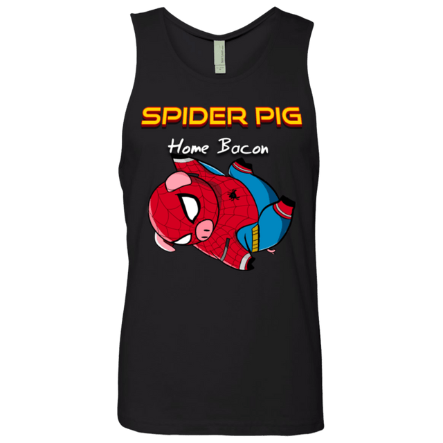 T-Shirts Black / Small Spider Pig Hanging Men's Premium Tank Top