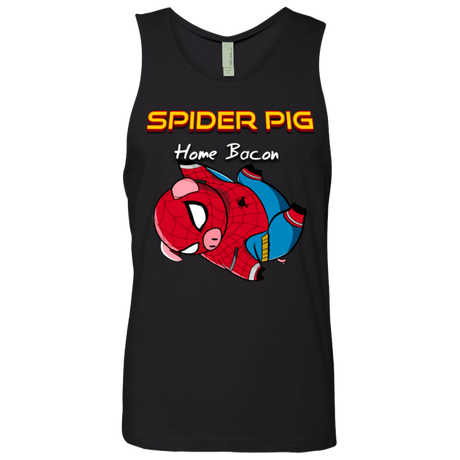 T-Shirts Black / Small Spider Pig Hanging Men's Premium Tank Top