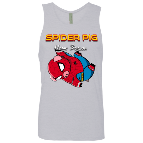 T-Shirts Heather Grey / Small Spider Pig Hanging Men's Premium Tank Top