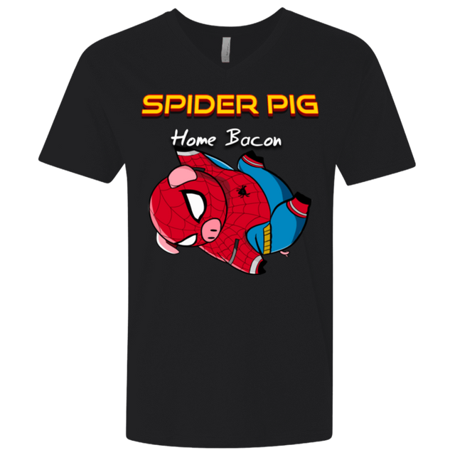 T-Shirts Black / X-Small Spider Pig Hanging Men's Premium V-Neck