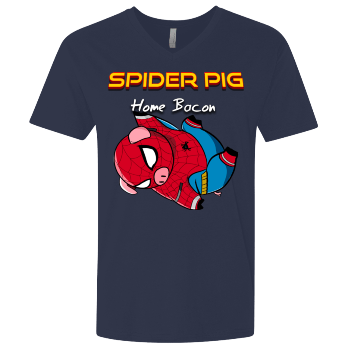 T-Shirts Midnight Navy / X-Small Spider Pig Hanging Men's Premium V-Neck